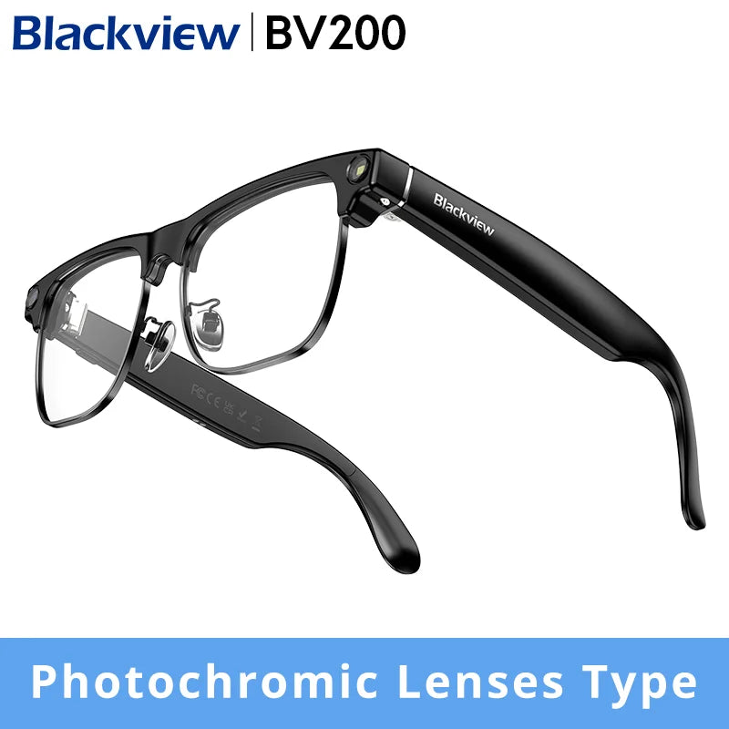 【World premiere】Blackview BV200 Shooting Smart glasses 8MP 4K HD camera Bluetooth Call Voice Assistant AI Translation Glasses