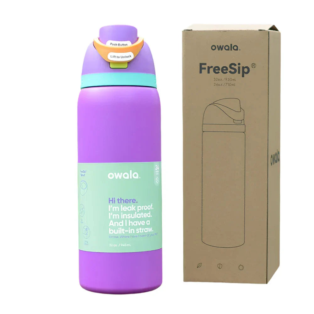 Owala FreeSip Black Panther Bottle