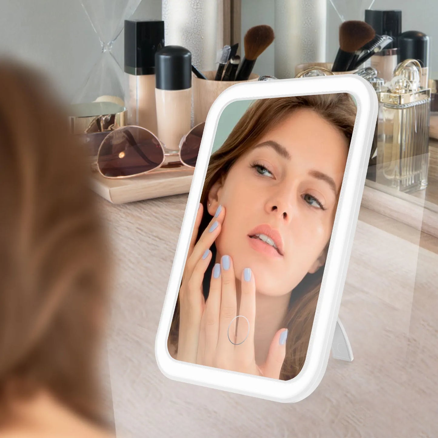 Dimmable LED Lighted Makeup Mirror