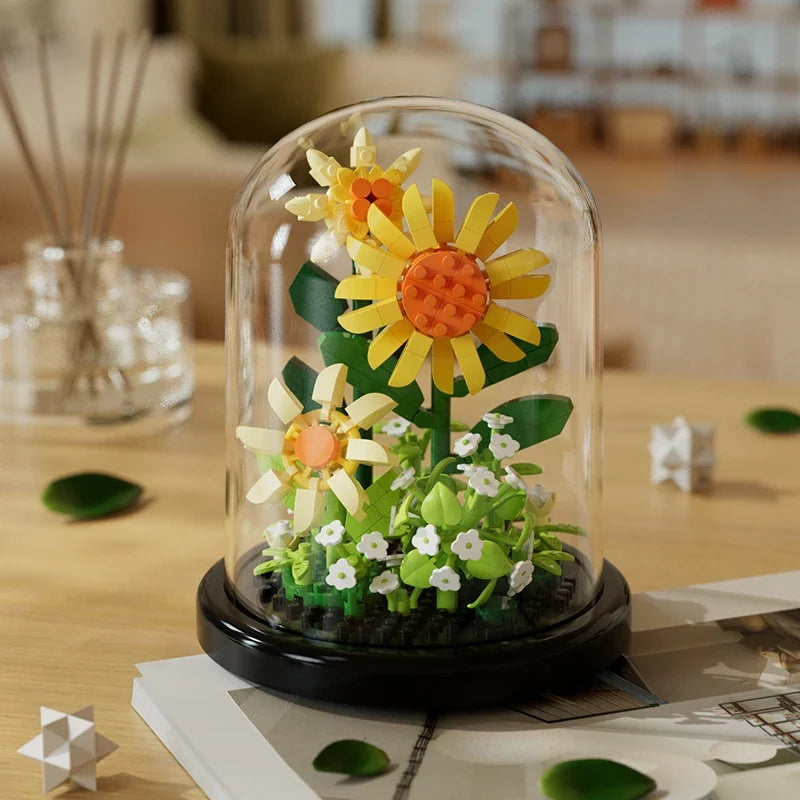 DIY Sunflower Building Block Bouquet