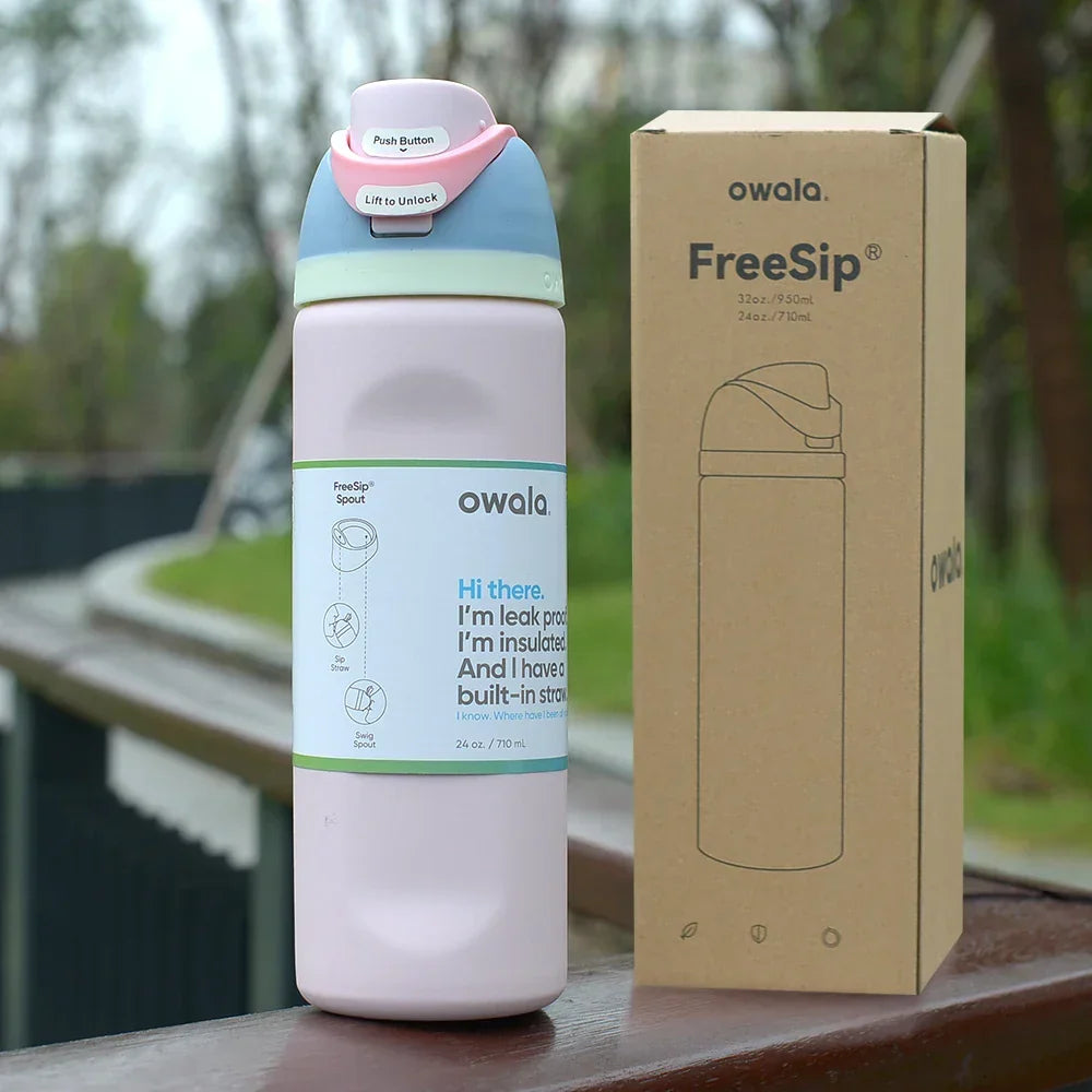 Owala FreeSip Black Panther Bottle