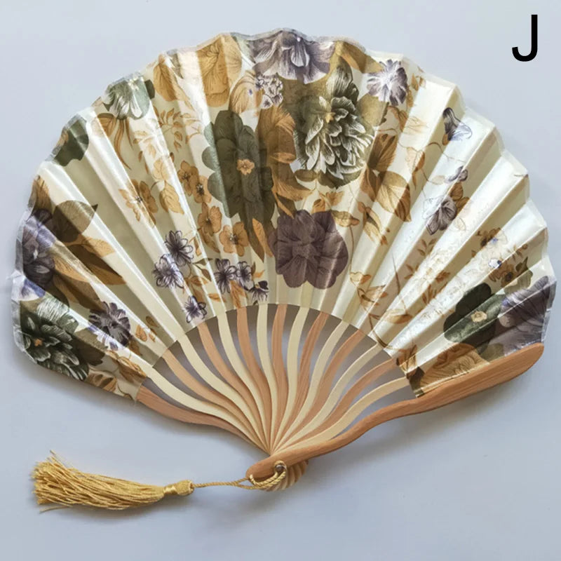 Vintage Silk Bamboo Folding Fan
