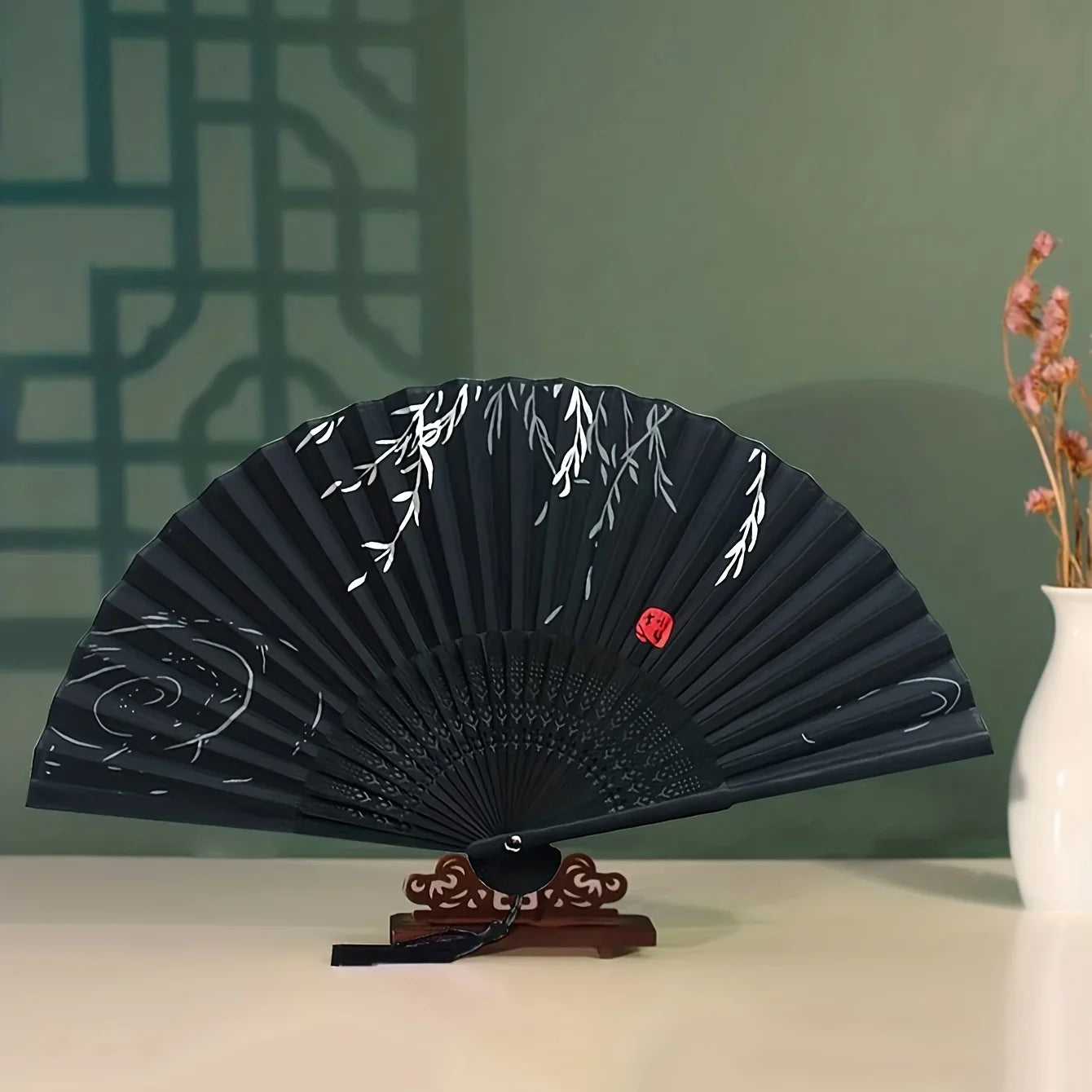 Multicolor Bamboo Hand Folding Fan