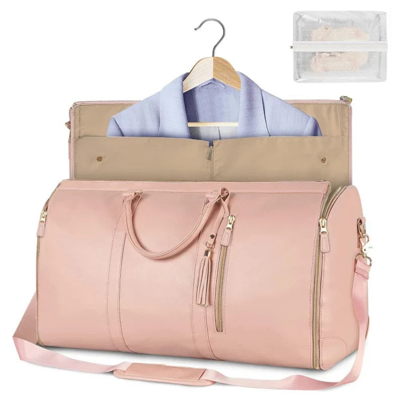 Women’s Foldable Leather Travel Bag