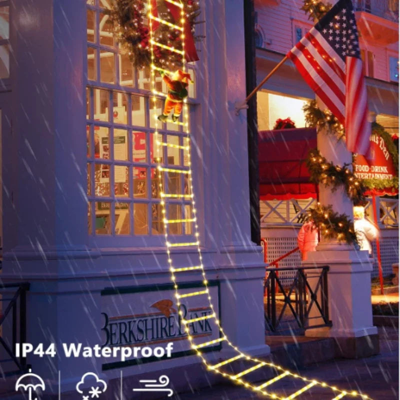 LED Santa Climbing Ladder Lights