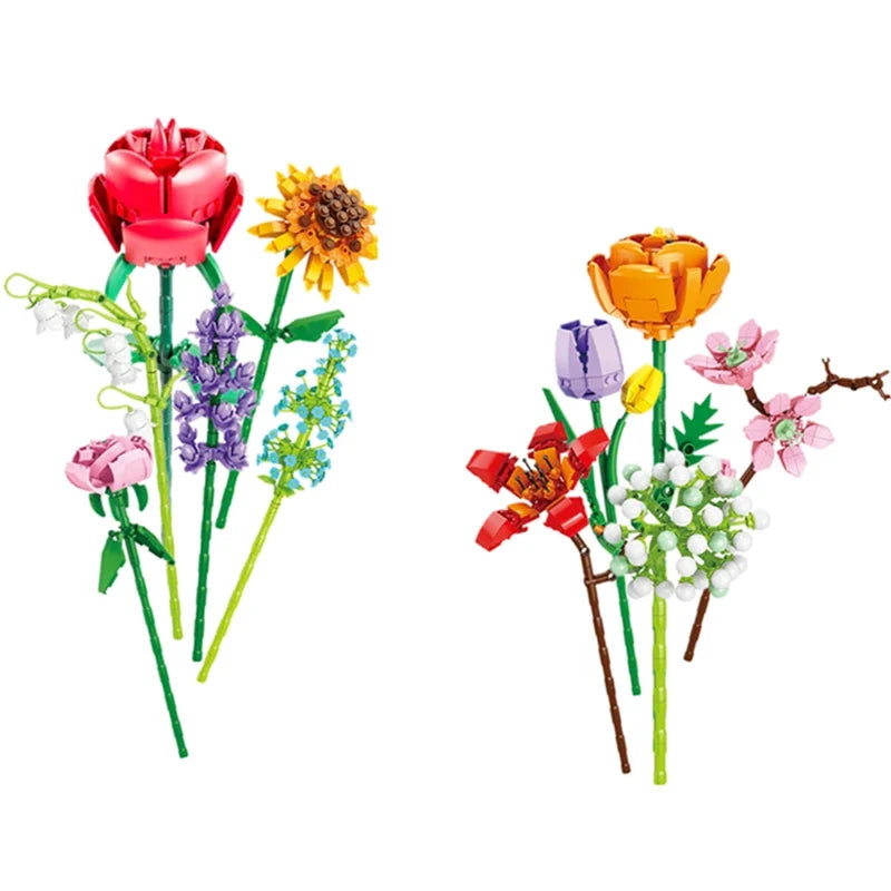 Flower Building Blocks DIY Set