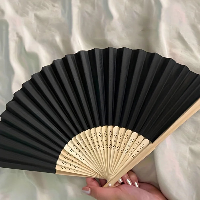 Multicolor Bamboo Hand Folding Fan