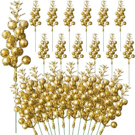10pcs Sparkling Berry Christmas Ornaments