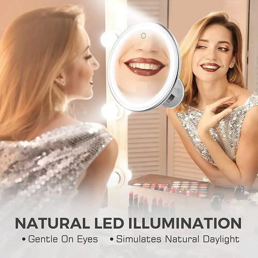 10x Magnifying Lighted Makeup Mirror