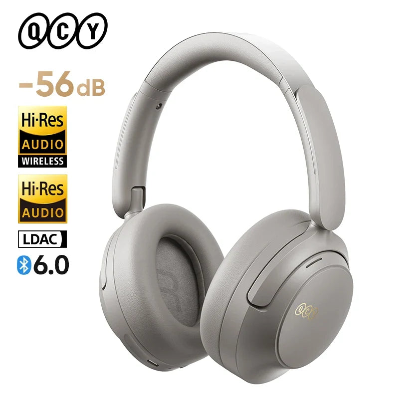 QCY H3S Over Ear Headphone Hi-Res LDAC Spatial Sound Headset H3S -56dB Adaptive ANC Wireless Earphone Bluetooth 6.0 102Hrs