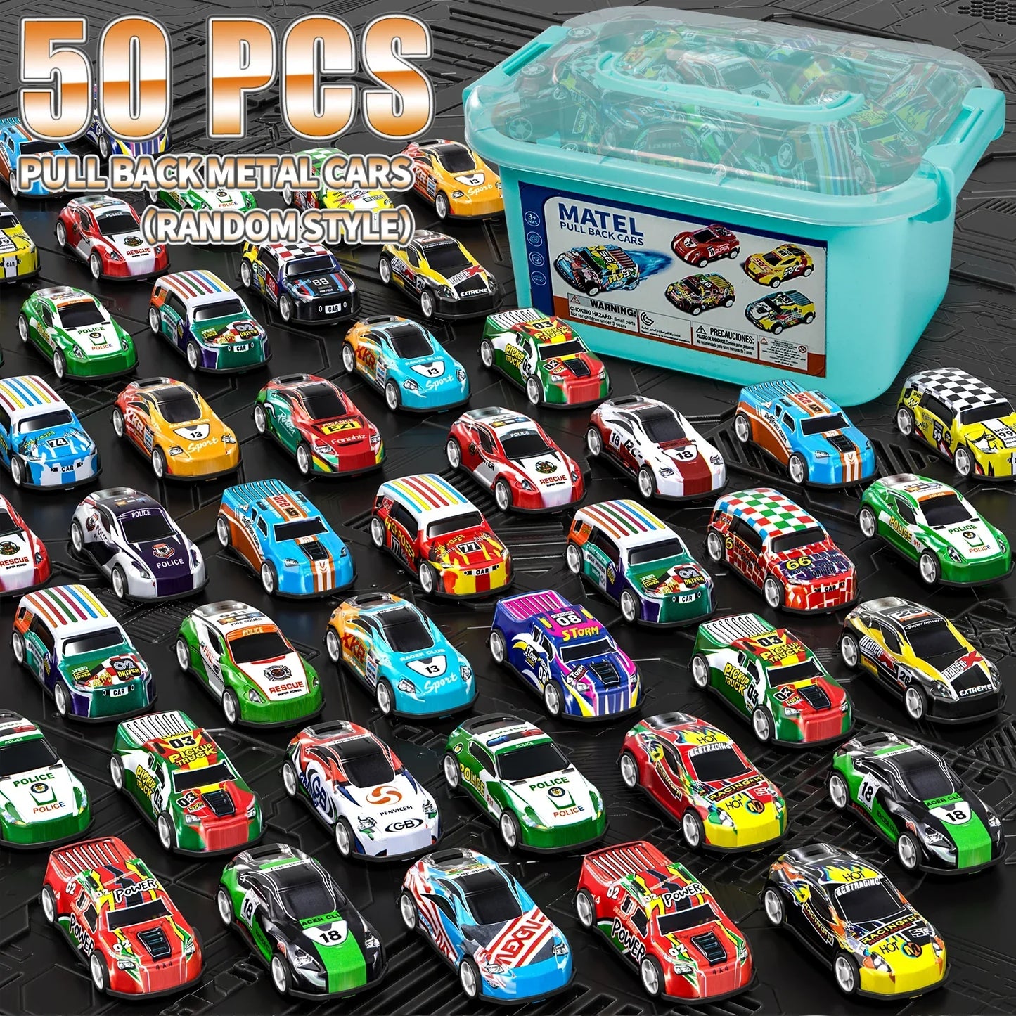 Pull Back Cars Toy Set