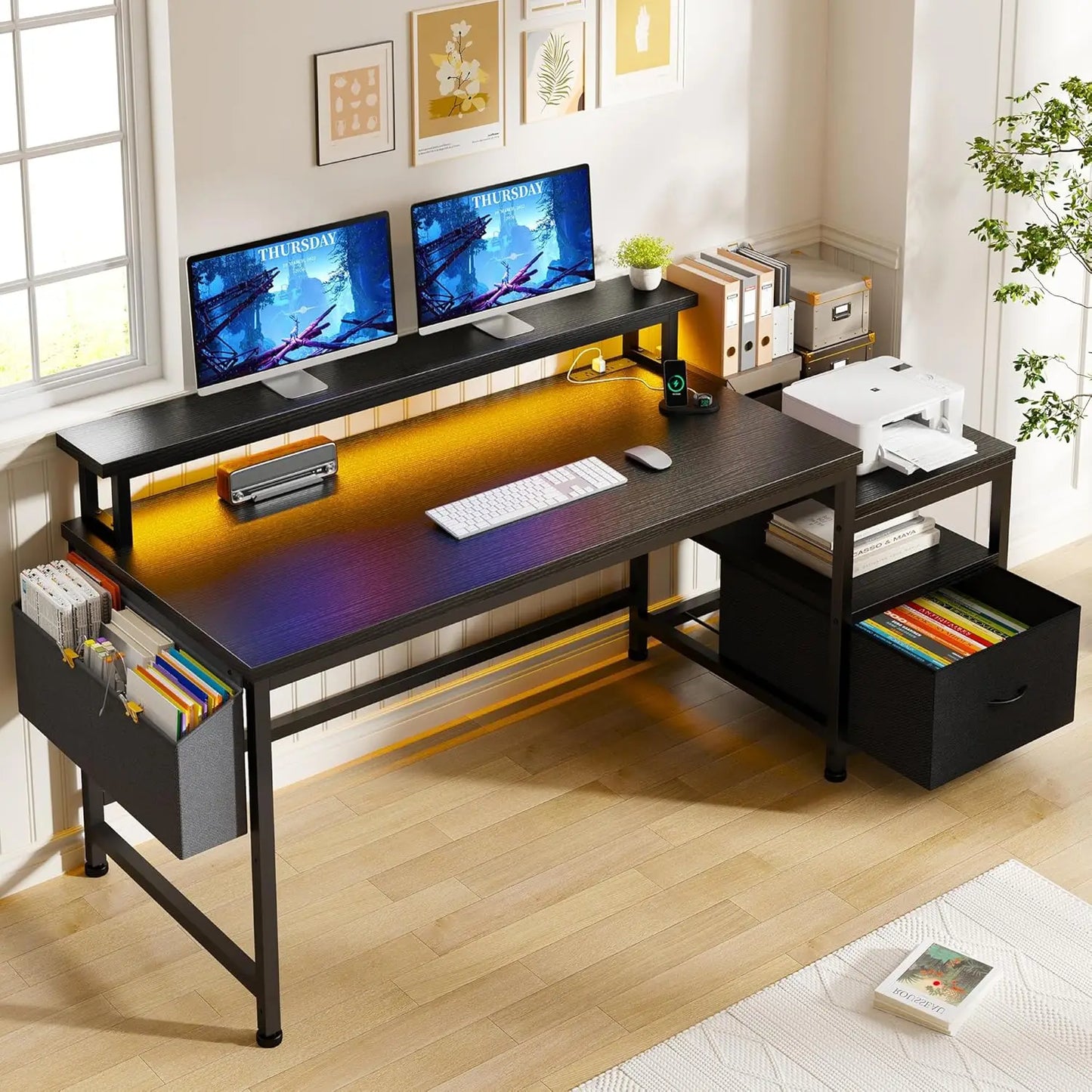 Office Desk with Drawers