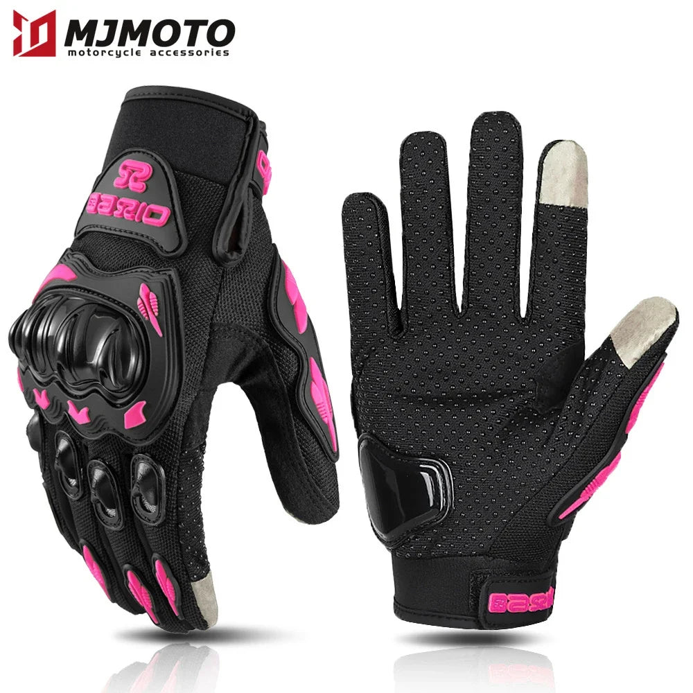 Women’s Pink Motorcycle Riding Gloves