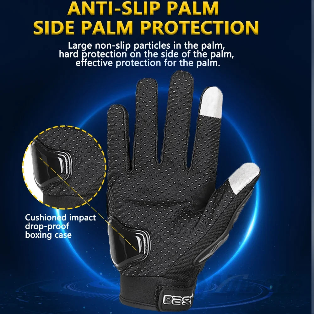 Breathable Full Finger Motorcycle Gloves