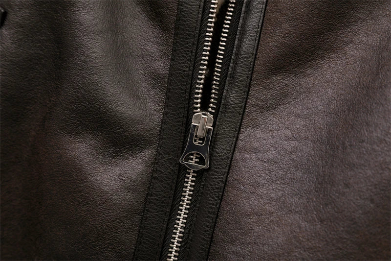 Vintage Warm Faux Shearling Jacket