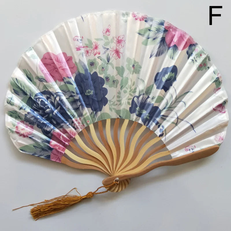 Vintage Silk Bamboo Folding Fan