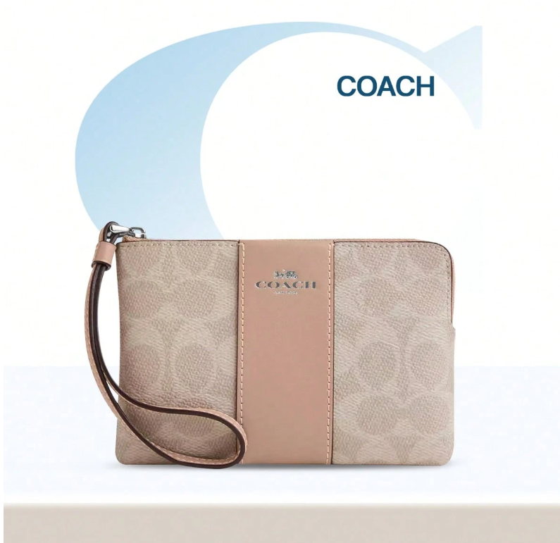 Coach Signature Zip Wristlet Wallet