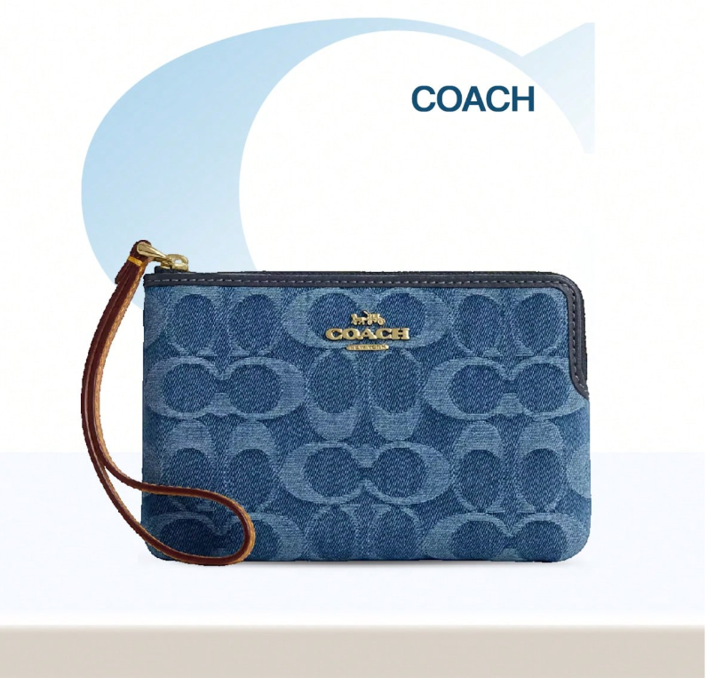 Coach Signature Zip Wristlet Wallet