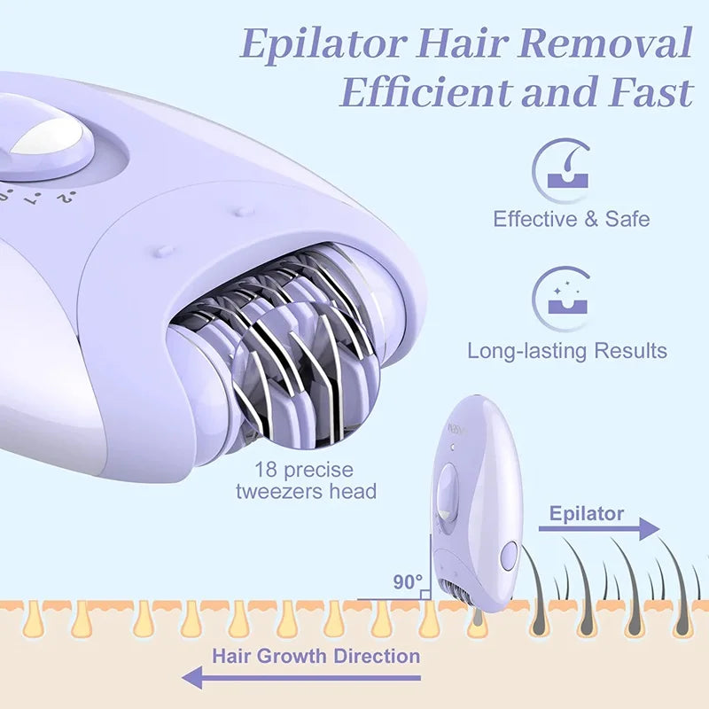 Kemei 4-In-1 Women Epilator Shaver
