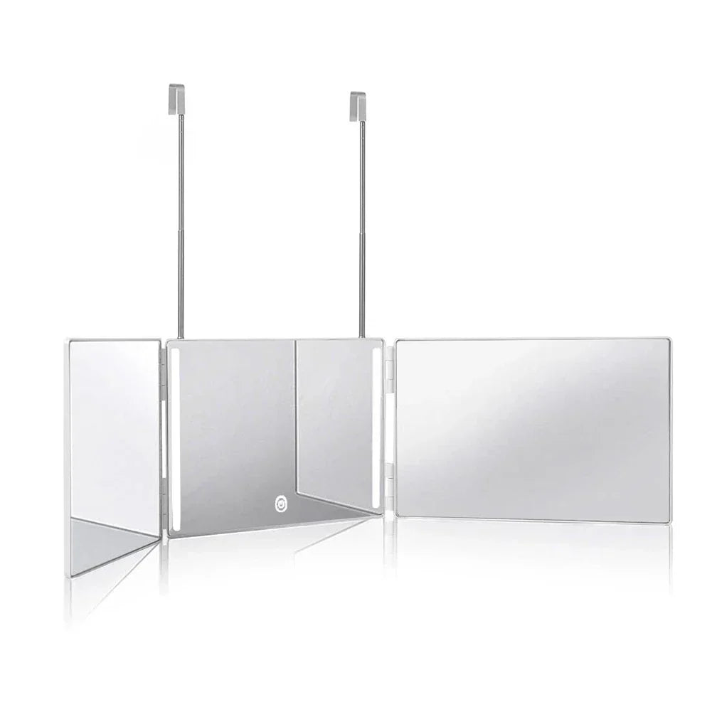 LED 3-Way Trifold Haircut Mirror