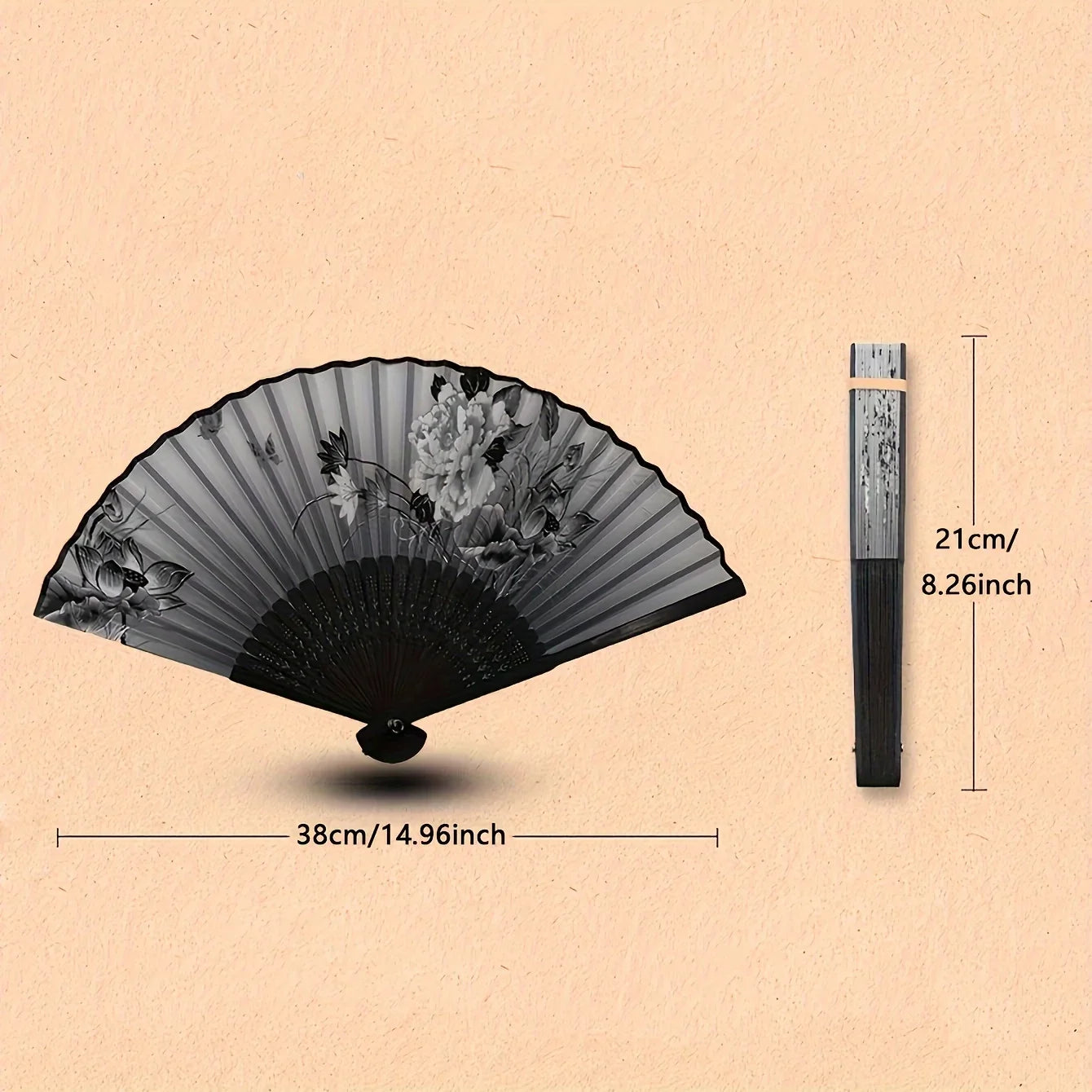 Multicolor Bamboo Hand Folding Fan