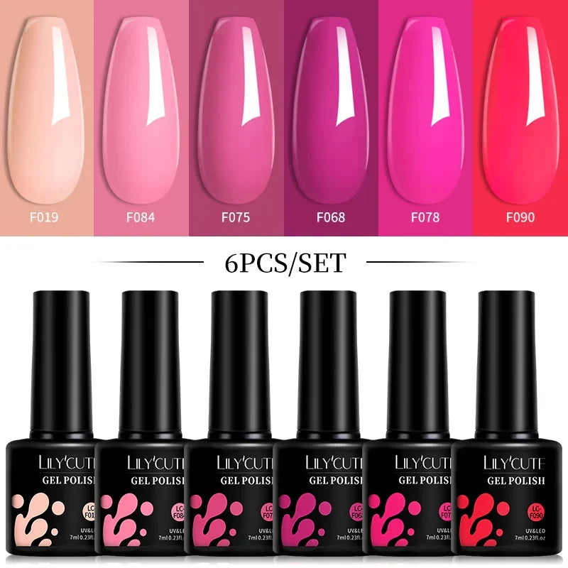 LILYCUTE Gel Nail Polish Set
