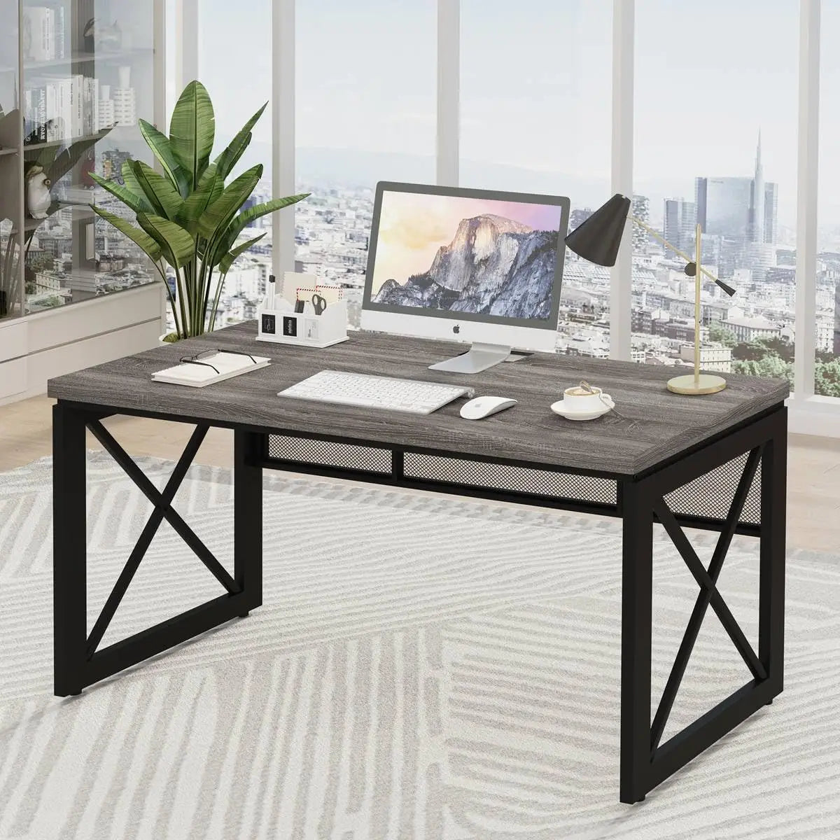 Farmhouse Industrial Computer Desk