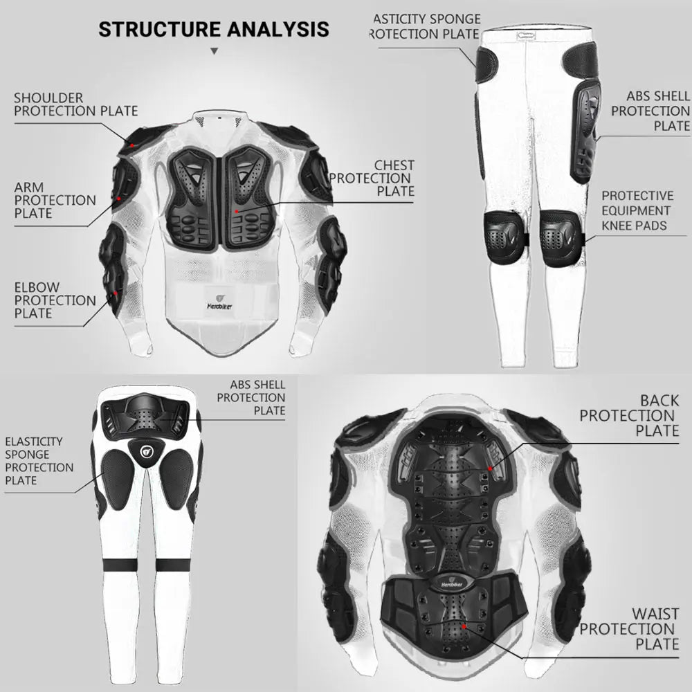 HEROBIKER Men Motorcycle Armor Jacket