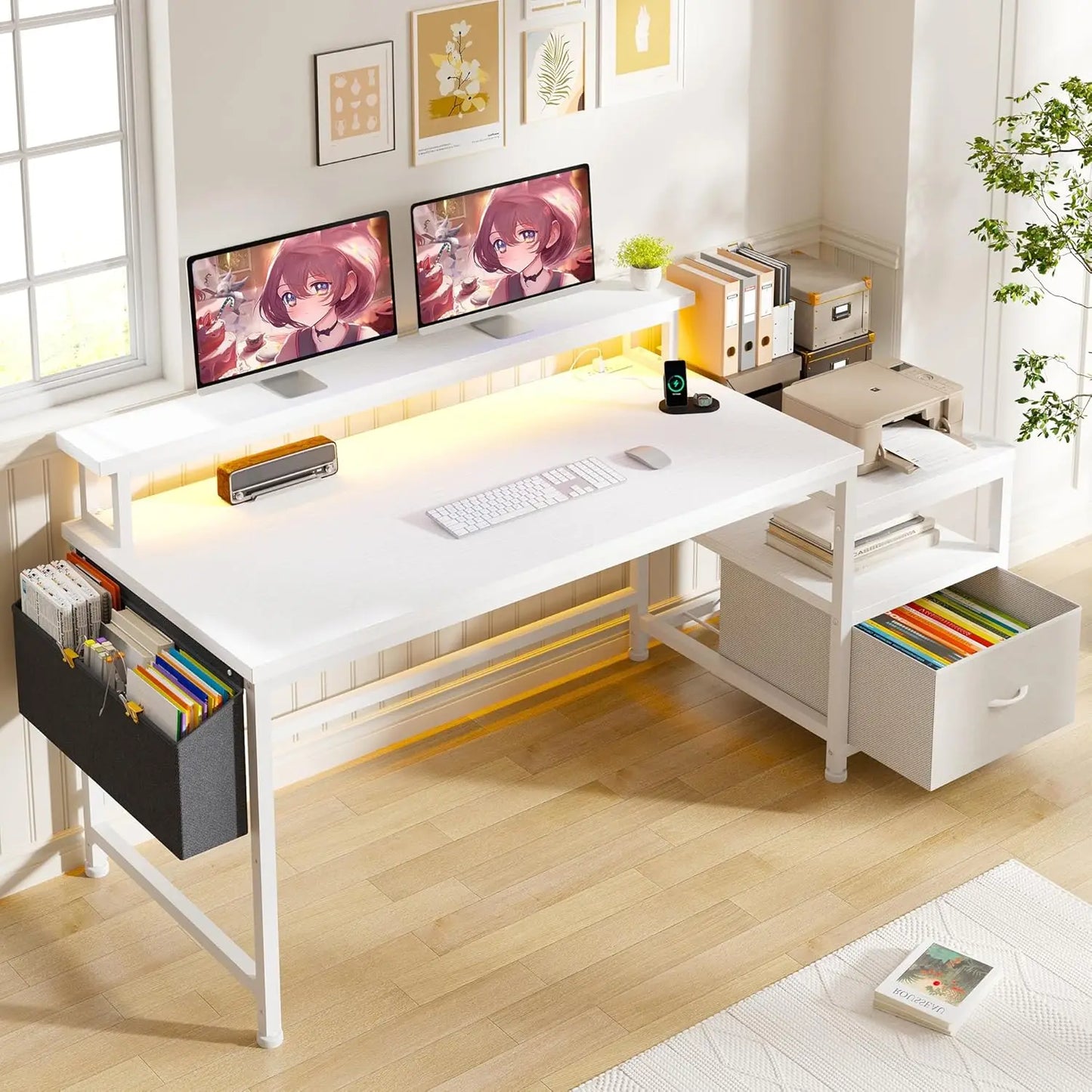 Office Desk with Drawers