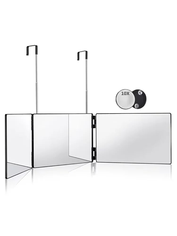 Black 360° Trifold Adjustable Mirror