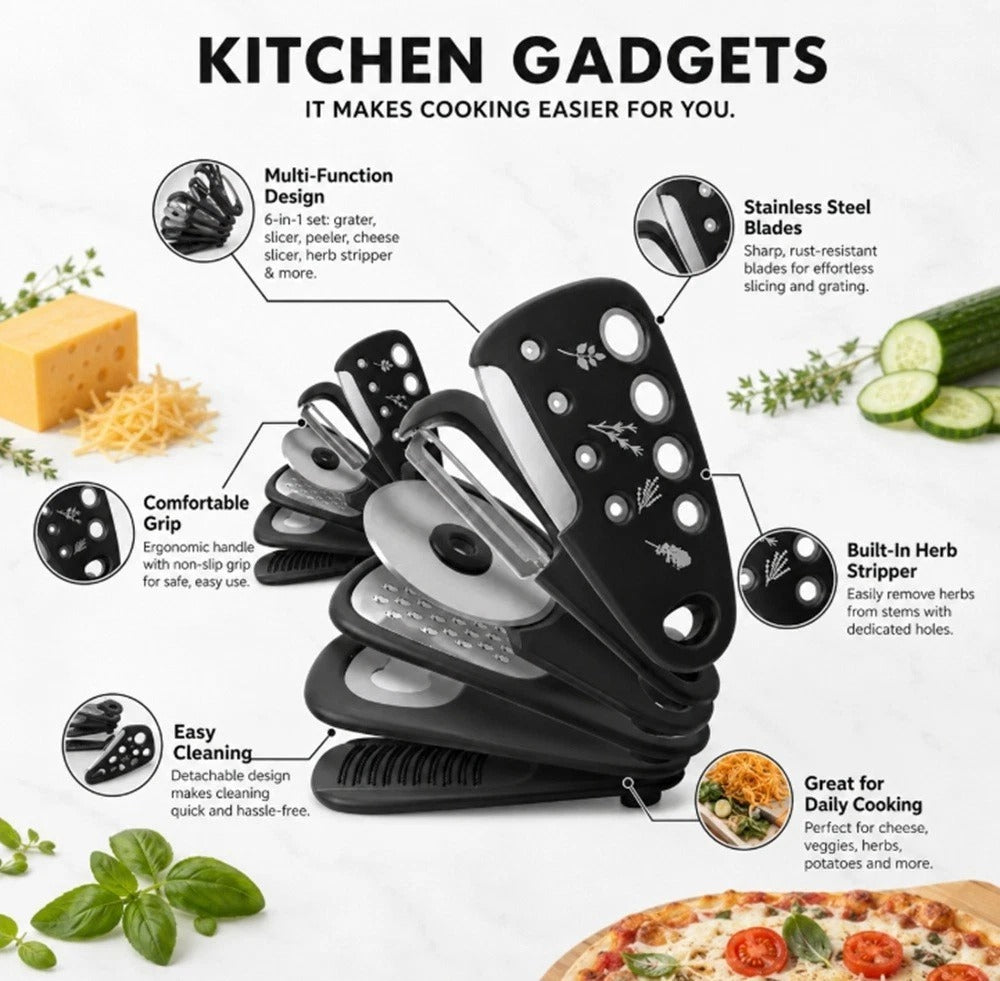 6 Pack Kitchen Gadget Set
